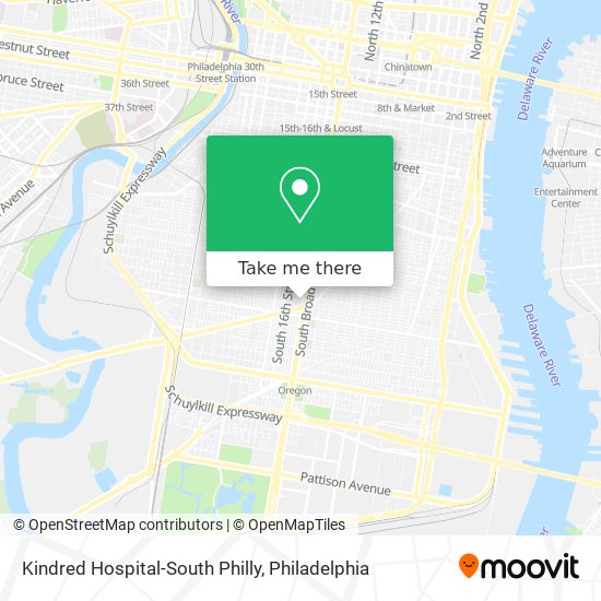 Kindred Hospital-South Philly map