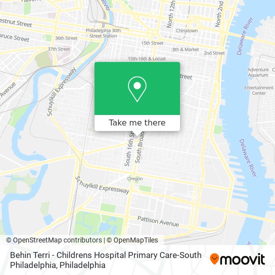 Behin Terri - Childrens Hospital Primary Care-South Philadelphia map