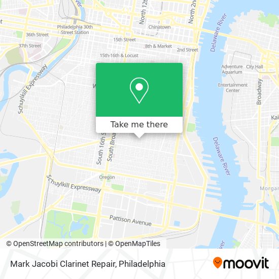 Mapa de Mark Jacobi Clarinet Repair