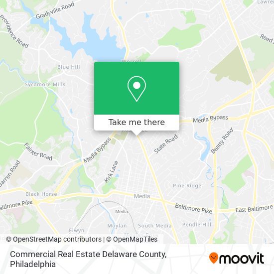 Commercial Real Estate Delaware County map