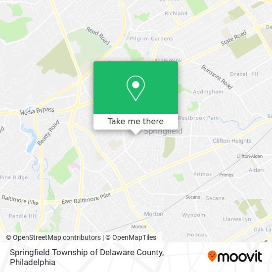 Mapa de Springfield Township of Delaware County