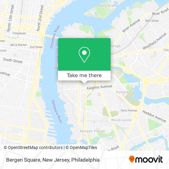 Bergen Square, New Jersey map