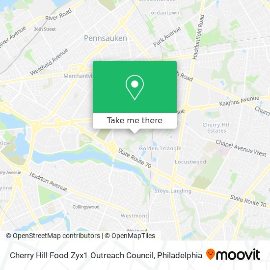 Mapa de Cherry Hill Food Zyx1 Outreach Council