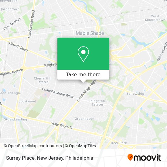 Surrey Place, New Jersey map