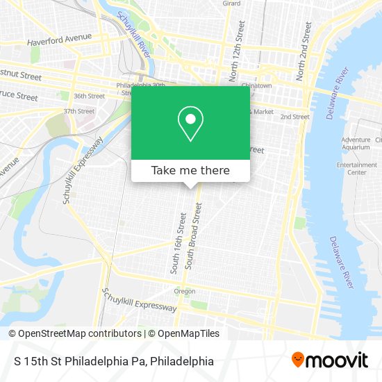 S 15th St Philadelphia Pa map