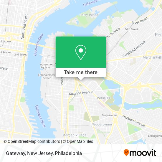 Mapa de Gateway, New Jersey