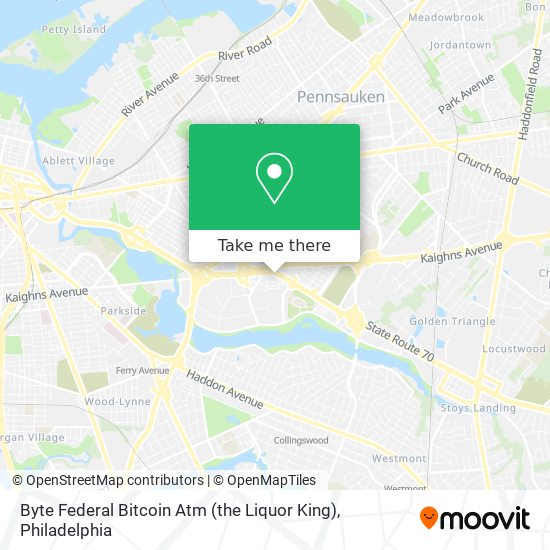 Byte Federal Bitcoin Atm (the Liquor King) map
