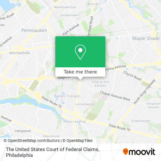 The United States Court of Federal Claims map