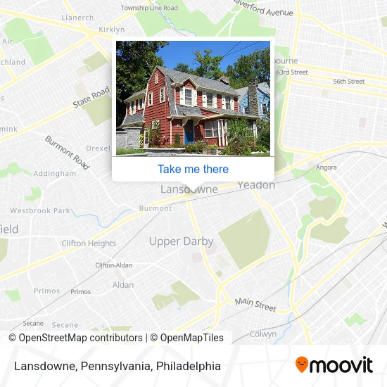 Lansdowne, Pennsylvania map