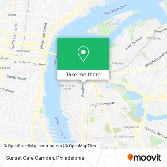 Mapa de Sunset Cafe Camden