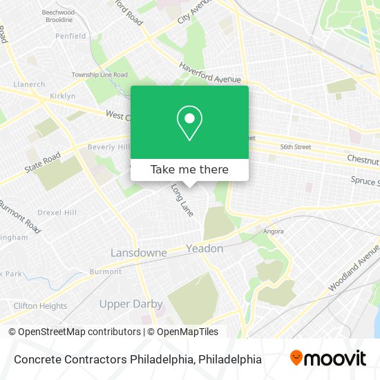 Concrete Contractors Philadelphia map