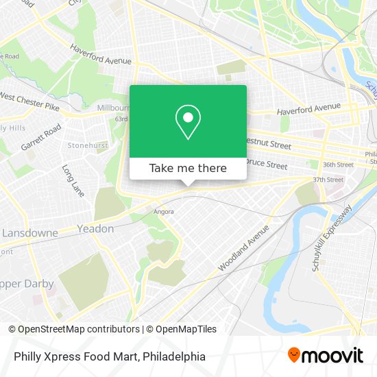 Mapa de Philly Xpress Food Mart