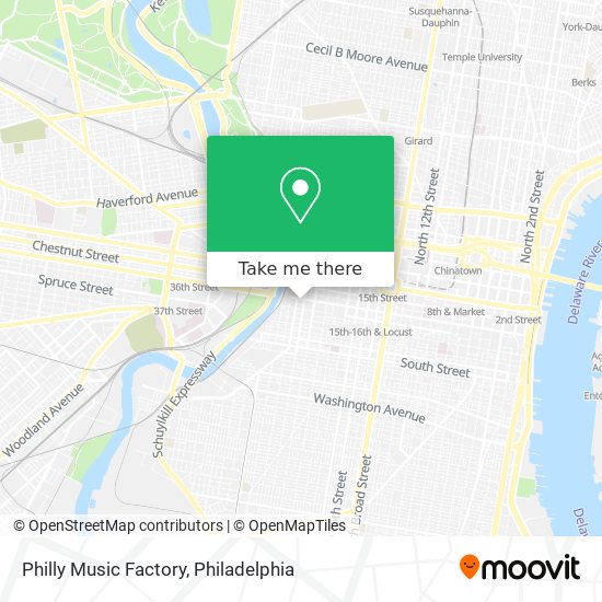 Mapa de Philly Music Factory
