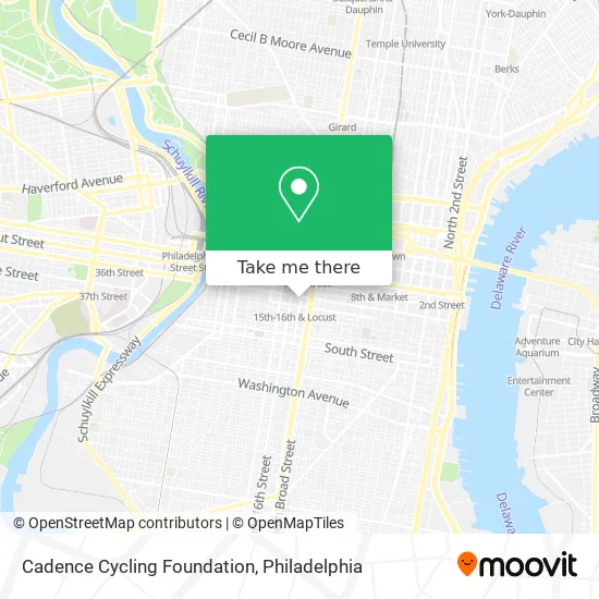 Cadence Cycling Foundation map