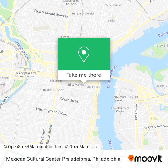 Mexican Cultural Center Philadelphia map