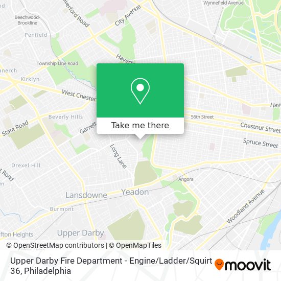 Upper Darby Fire Department - Engine / Ladder / Squirt 36 map