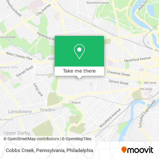 Mapa de Cobbs Creek, Pennsylvania