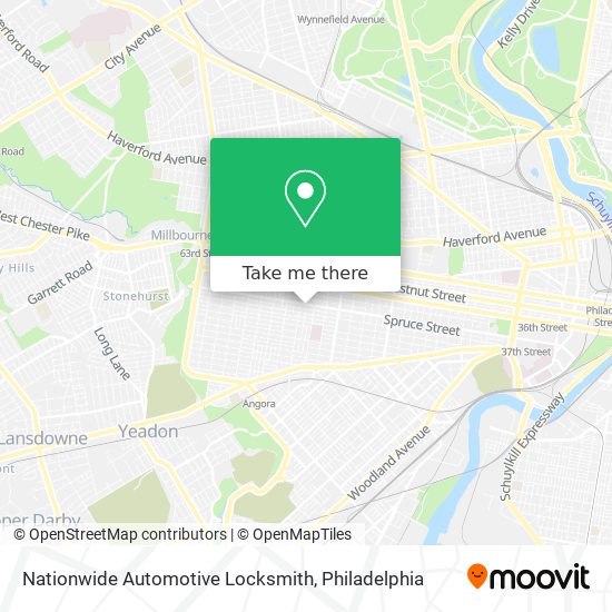 Nationwide Automotive Locksmith map