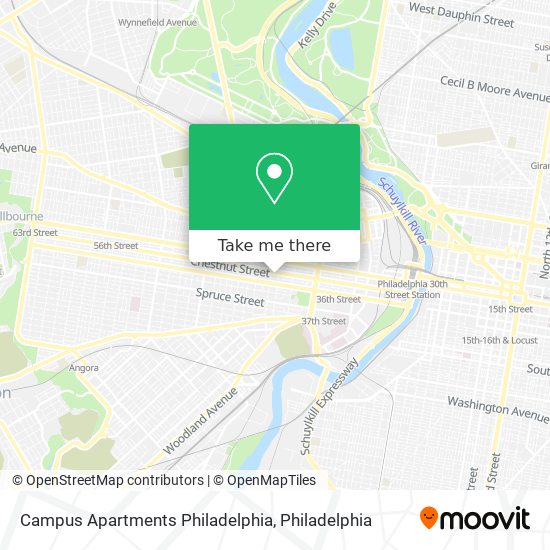 Mapa de Campus Apartments Philadelphia