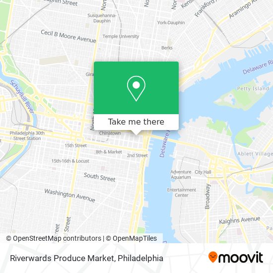 Mapa de Riverwards Produce Market