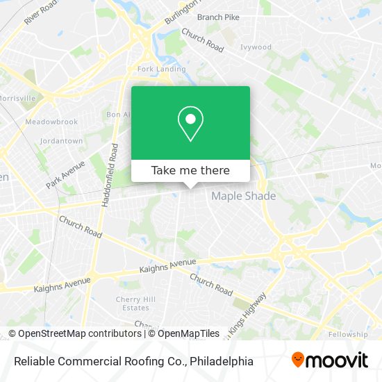 Mapa de Reliable Commercial Roofing Co.