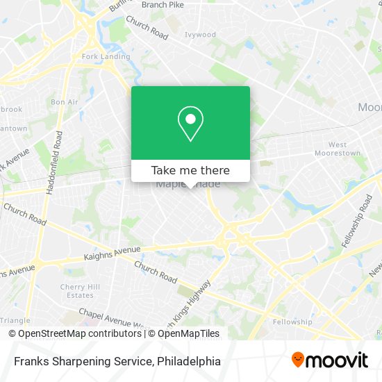 Mapa de Franks Sharpening Service