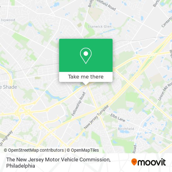 The New Jersey Motor Vehicle Commission map