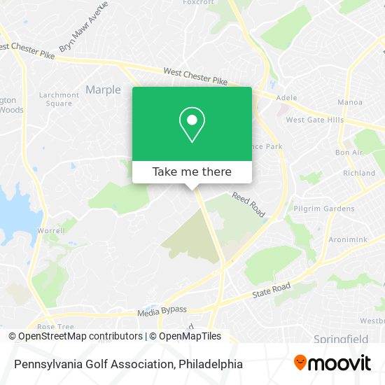 Pennsylvania Golf Association map