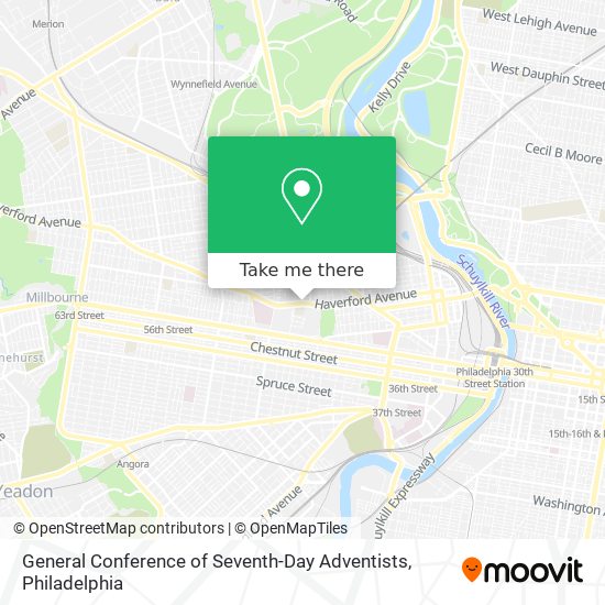 General Conference of Seventh-Day Adventists map