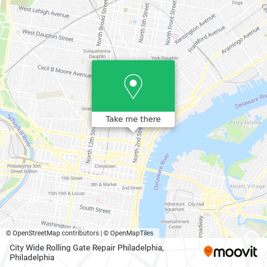 Mapa de City Wide Rolling Gate Repair Philadelphia