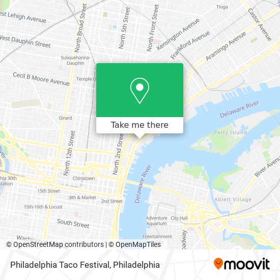 Mapa de Philadelphia Taco Festival