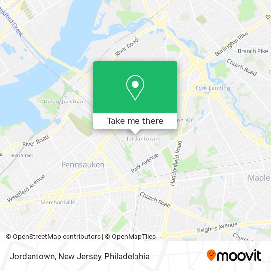 Jordantown, New Jersey map