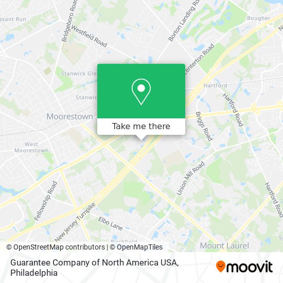 Guarantee Company of North America USA map