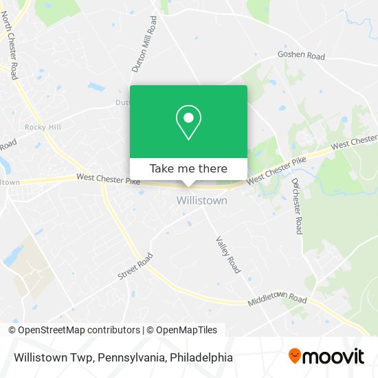 Mapa de Willistown Twp, Pennsylvania