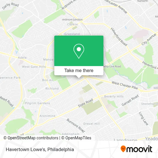 Havertown Lowe's map