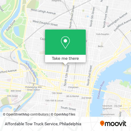 Affordable Tow Truck Service map