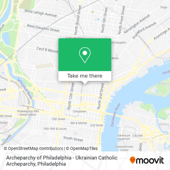 Mapa de Archeparchy of Philadelphia - Ukrainian Catholic Archeparchy