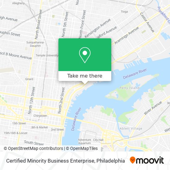 Certified Minority Business Enterprise map