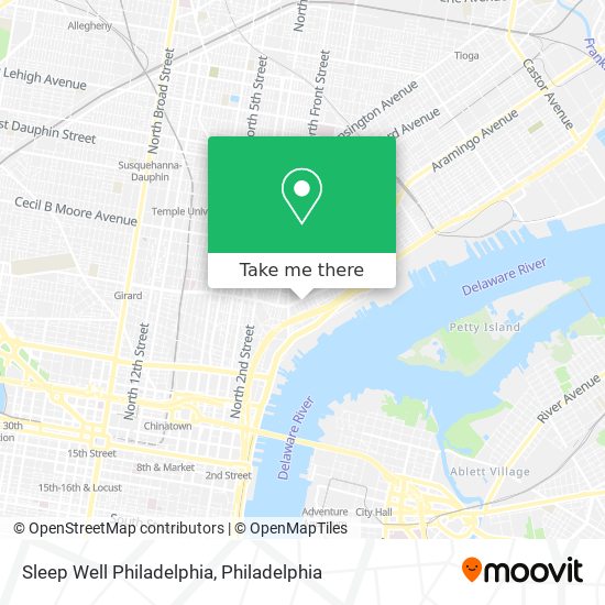 Mapa de Sleep Well Philadelphia