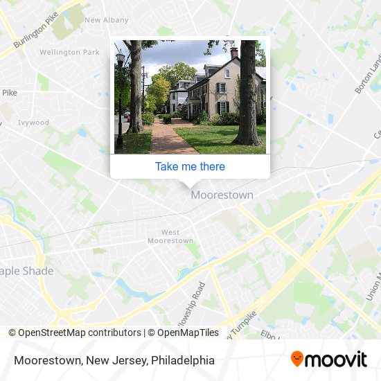 Moorestown, New Jersey map