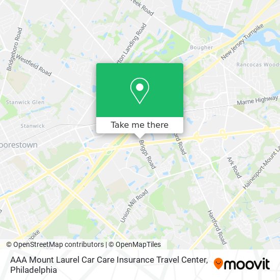 Mapa de AAA Mount Laurel Car Care Insurance Travel Center