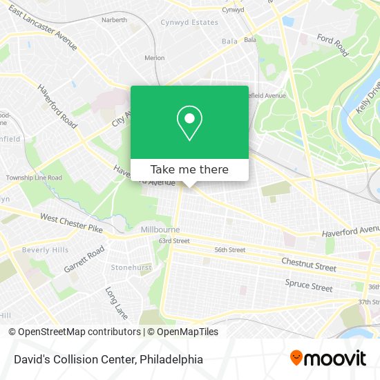 David's Collision Center map