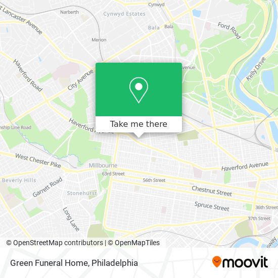 Green Funeral Home map