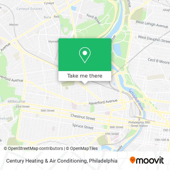 Mapa de Century Heating & Air Conditioning