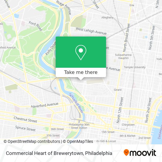 Commercial Heart of Brewerytown map