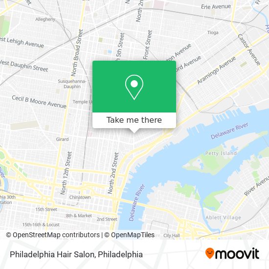 Philadelphia Hair Salon map