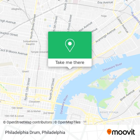 Philadelphia Drum map