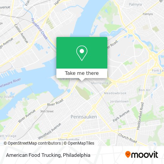 American Food Trucking map