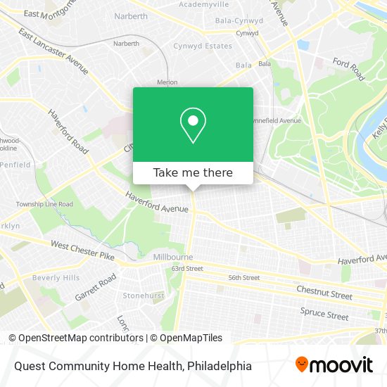 Quest Community Home Health map