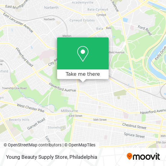 Young Beauty Supply Store map